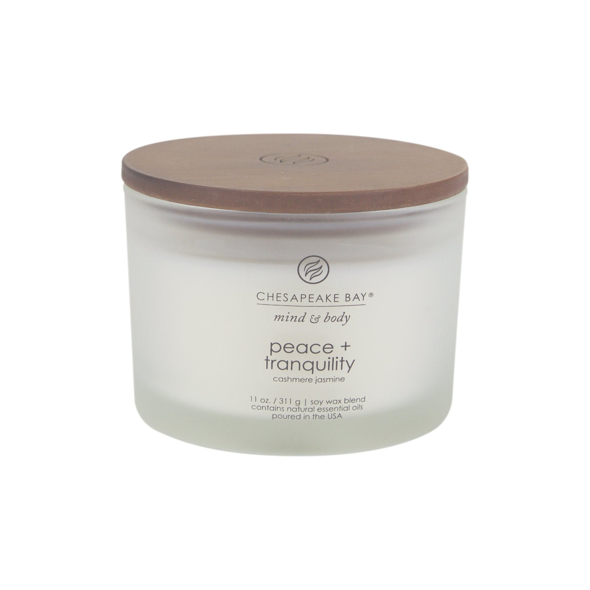 peace tranquility cashmere jasmine 3 wick coffee table jar candle
